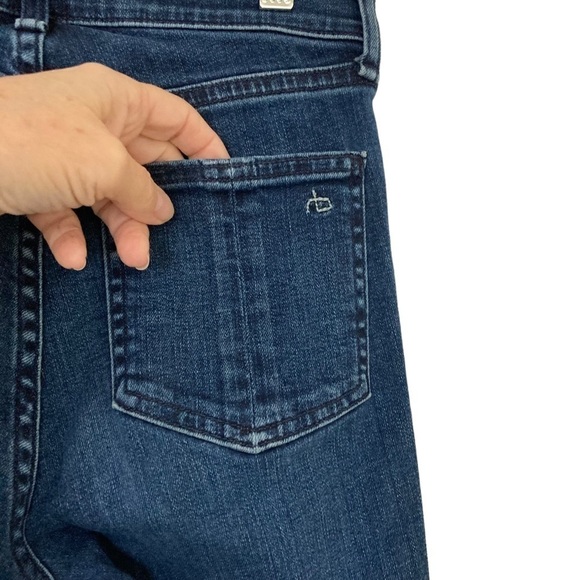 Rag & Bone High Rise Two Tone Ankle Skinny Jeans - Picture 11 of 15